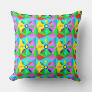 coussin extérieur à fleurs étoile classique