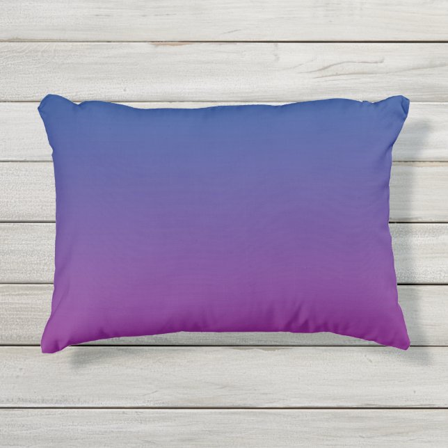 Coussin extérieur bleu-foncé et pourpre d'Ombre (Devant)