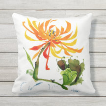 Coussin extérieur de maman de Chinoise d'aquarelle