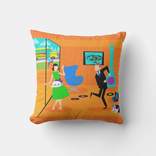 Coussin extérieur de rétros parents heureux (Recto)