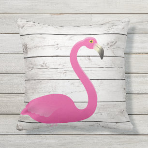 Coussin extérieur de signe de plage de Flamant