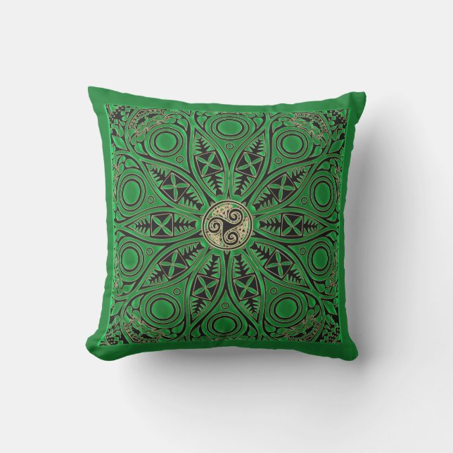 Coussin extérieur de Triskele de mandala celtique (Recto)