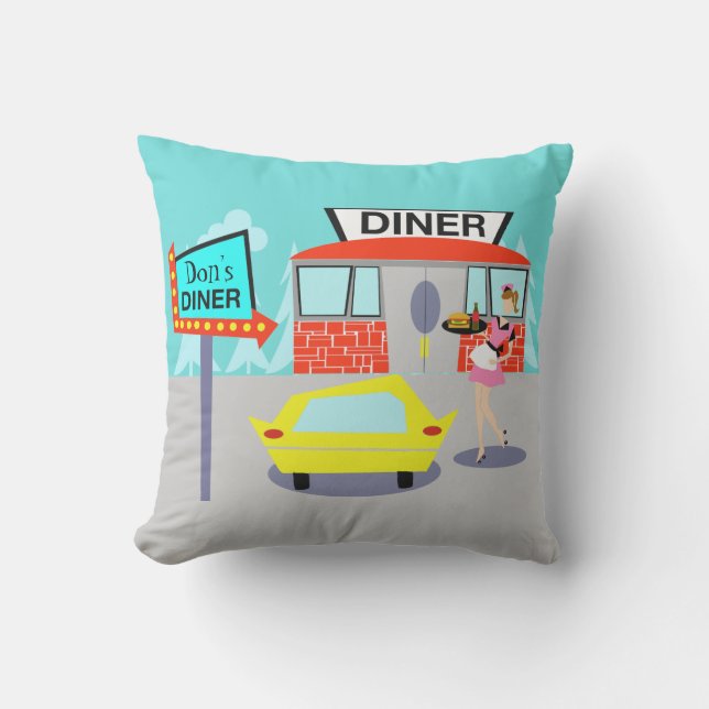 coussin extérieur de wagon-restaurant des années (Recto)