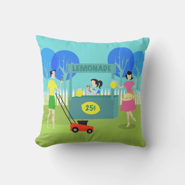 Coussin extérieur du rétro stand de limonade des (Recto)