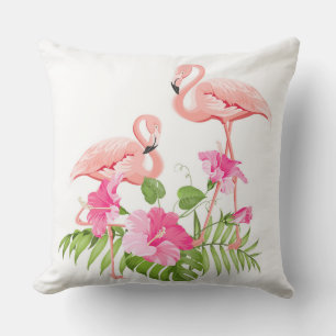 Coussin extérieur extérieur à Flamant rose d'orei