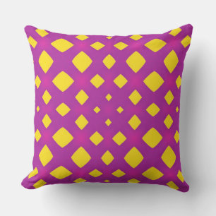 Coussin extérieur gris et jaune vif