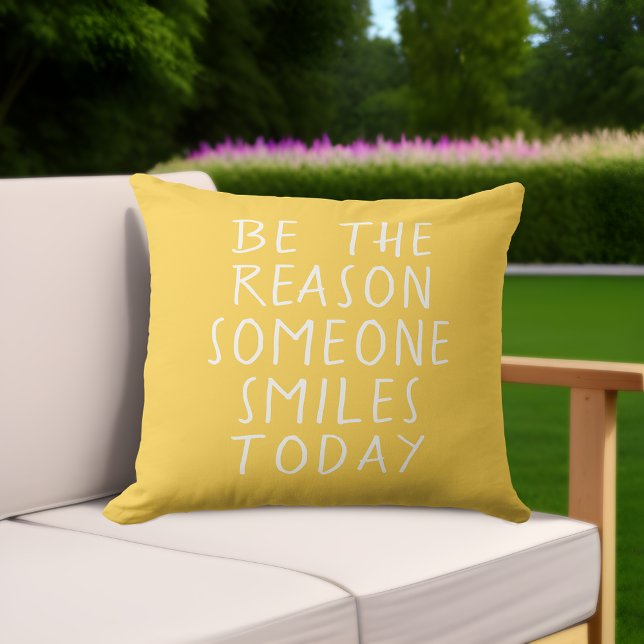 Coussin extérieur jaune clair inspirant de grande  (Inspirational Yellow Pillow: Spread Summer Smiles and Positivity! 😊🌼)