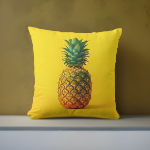Coussin extérieur moderne ananas jaune Tropical