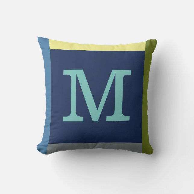 Coussin extérieur Monogram M avec bordure de coule (Recto)