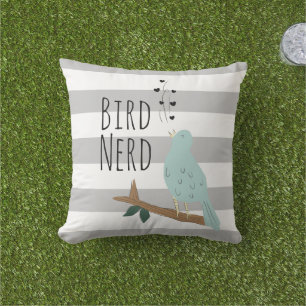 Coussin extérieur Nerd à rayures