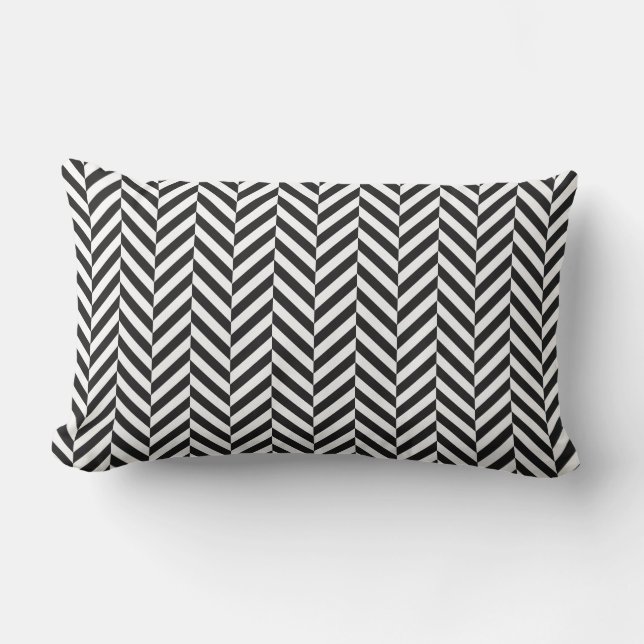 Coussin extérieur | Noir et blanc Motif à os de ce (Recto)