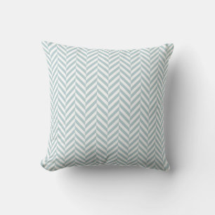 Coussin extérieur Pastel Blue Herringbone Motif