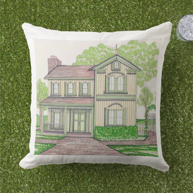 Coussin extérieur Peach Farmhouse (Herbe)
