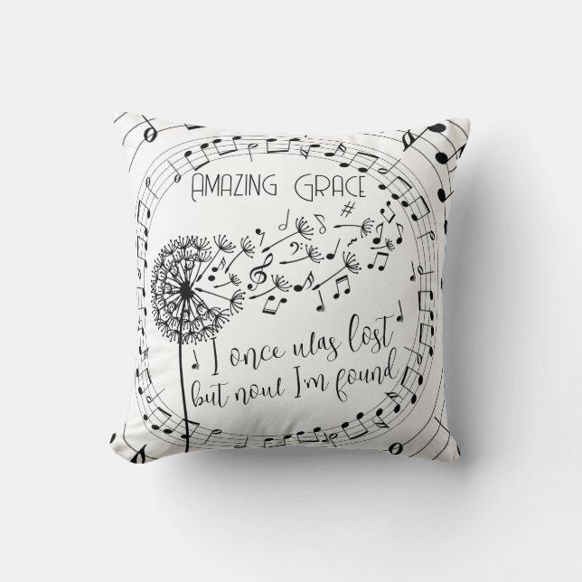 Coussin Extraordinaire Hymne de grâce Dandelion chrétien (Recto)
