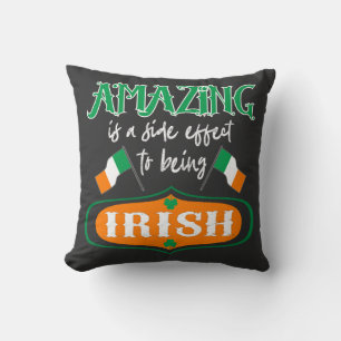 Coussin Extraordinaire Shamrock du drapeau irlandais Lucky