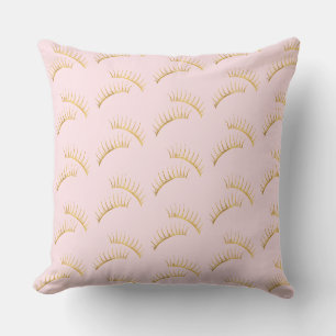 Coussin Eyelashes rose Glam Or