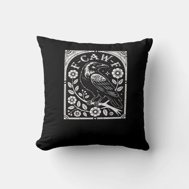 Coussin F-Caw-F Crow Aesthetic Casual (Recto)