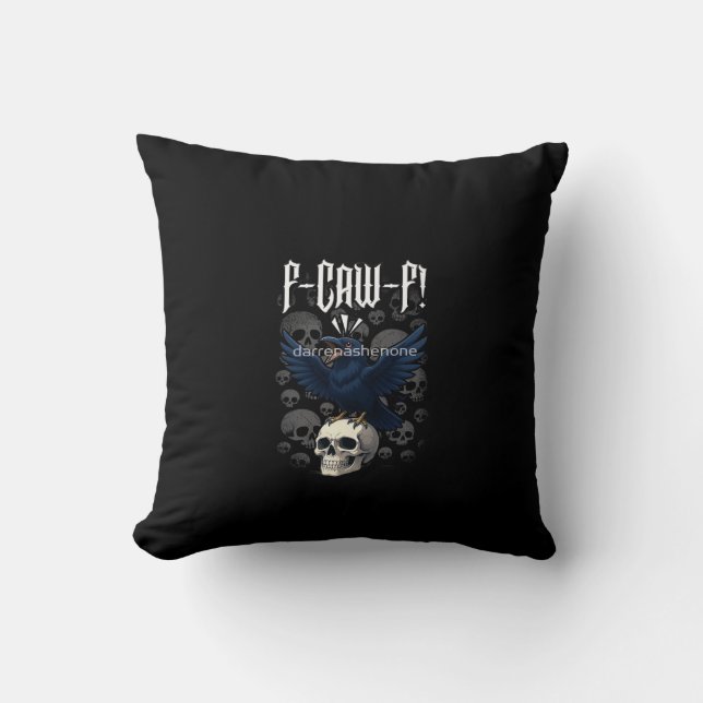 Coussin F-Caw-F Crow Graphic Creative Casual (Recto)