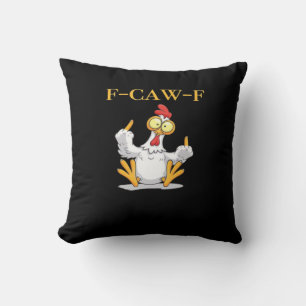 Coussin F-Caw-F Poulet Drôle Rétro Classique