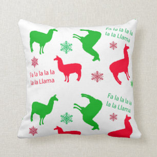 Coussin Fa la la la Lama Noël Festive