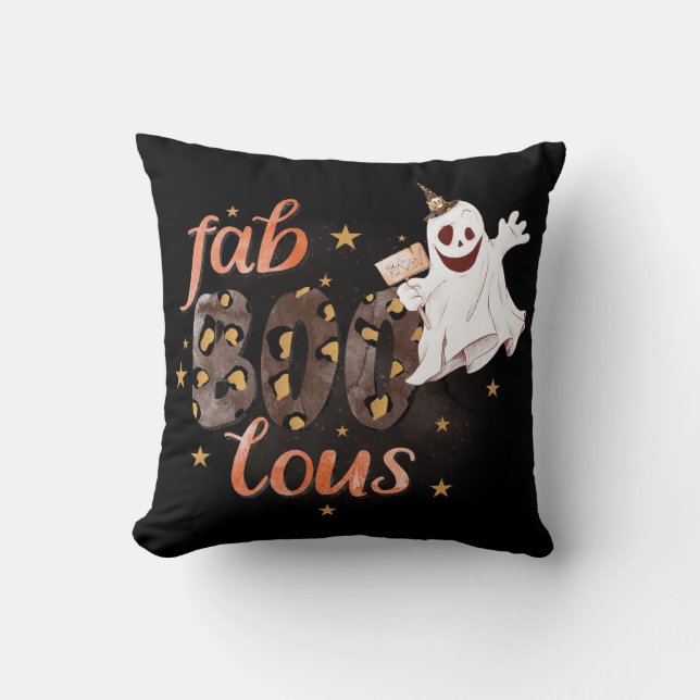 Coussin FabBOOlous Halloween Ghost Funny (Recto)