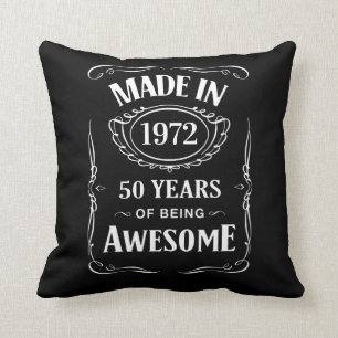 Coussin Fabriqué en 1972 50 ans d'être génial anniversa