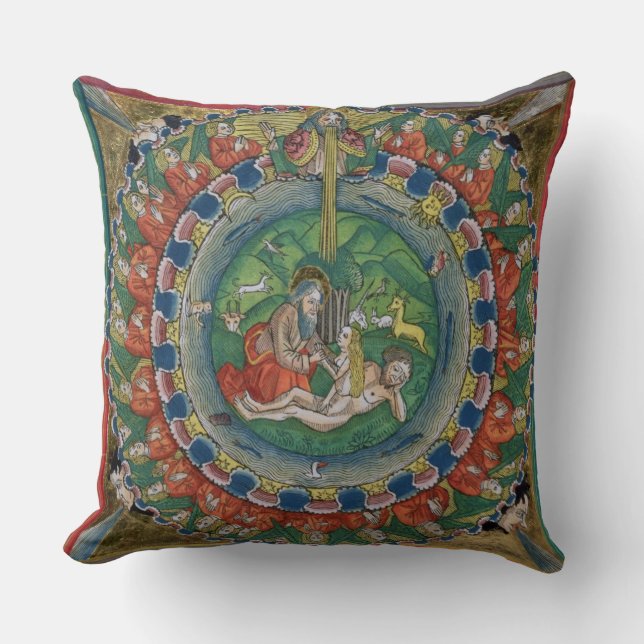Coussin Fac-similez la copie du 2h22 Ève créée par Dieu, (Recto)