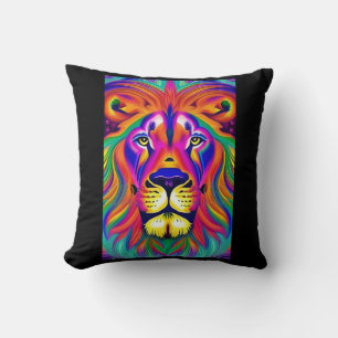 coussin face lion