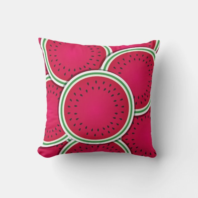 Coussin Fâcheuse tranche de pastèque (Recto)