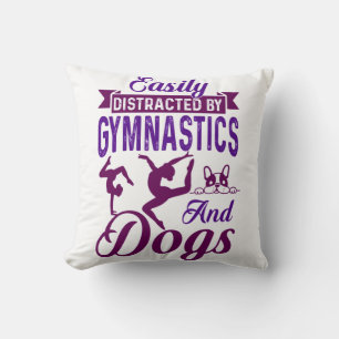 Coussin Facilement distrait par la gymnastique et les chie