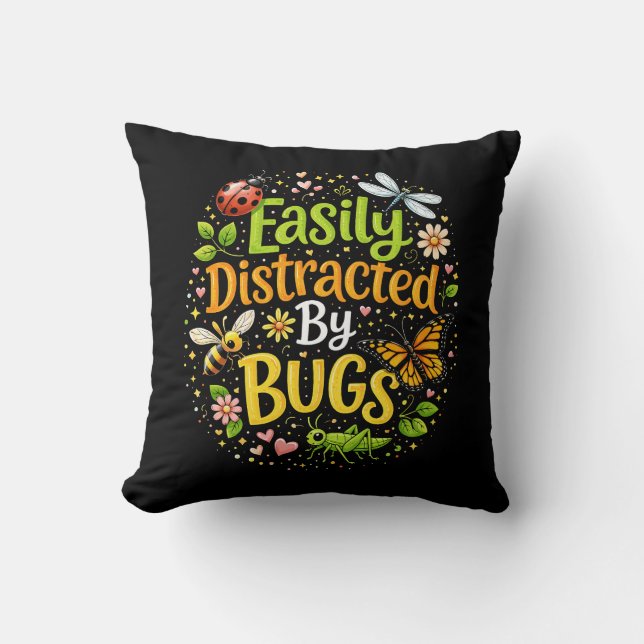 Coussin Facilement distrait par les insectes (Recto)