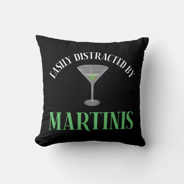 Coussin Facilement Distrait Par Les Martinis (Recto)