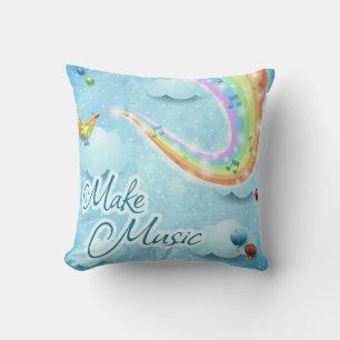 Coussin Faire de la musique, art numérique