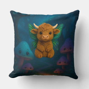 Coussin Fairy Critters™ Génisse des Highlands féerique