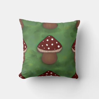 Coussin Fairy Mushroom Cushion - green and red  