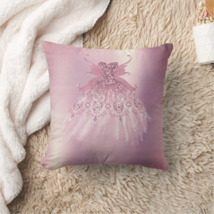 Coussin Fairy Wing Mauve Gown Luxueux Tône Rose Dusty