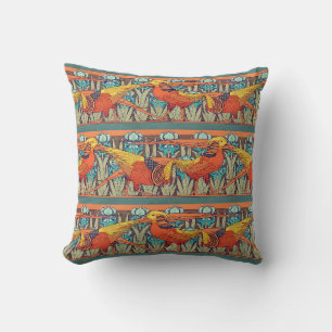 Coussin Faisan doré Rétro