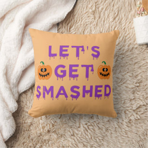 Coussin Faisons tomber (Citrouille) violet