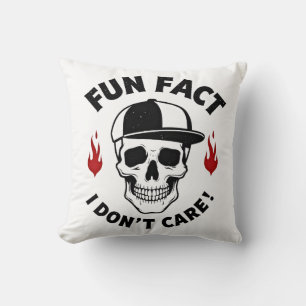 Coussin Fait amusant Je m'en fiche Citation drôle de squel