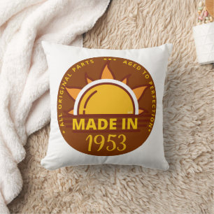 Coussin FAIT EN 1953 drôle cadeau d'anniversaire