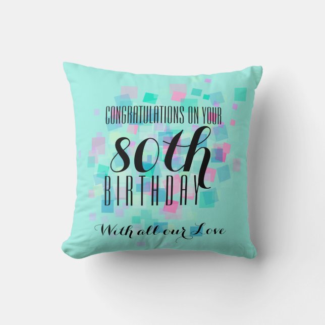 Coussin fait sur commande 3 anniversaire en bon (Recto)