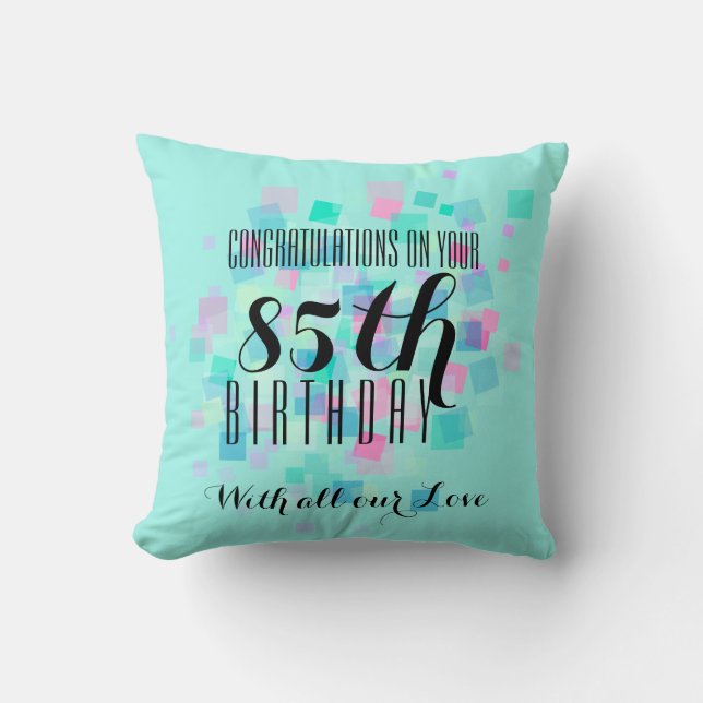 Coussin fait sur commande 3 anniversaire en bon (Recto)
