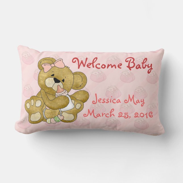 Coussin fait sur commande de bébé (Recto)