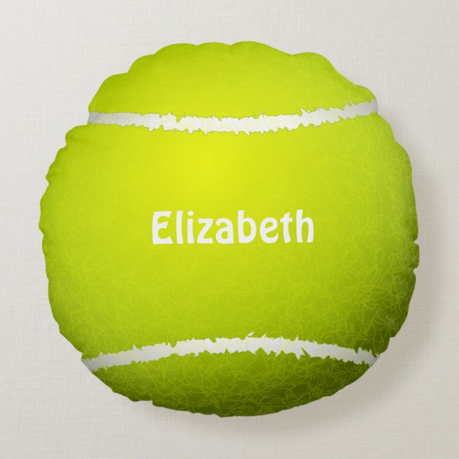 Coussin fait sur commande de boule de tennis (Devant)