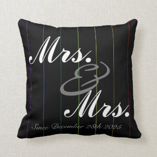 Coussin fait sur commande rayé d'anniversaire