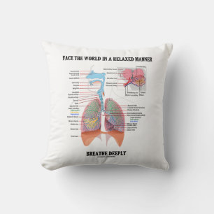 Coussin Faites face au monde d'une façon Relaxed respirent