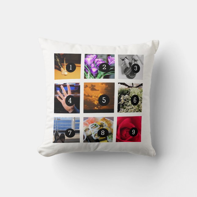 Coussin Faites facilement votre propre photo se reposer (Recto)