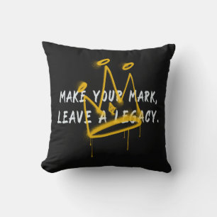 Coussin Faites votre marque Graffiti Crown