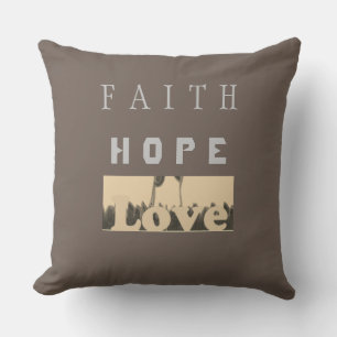 Coussin Faith Hope Love