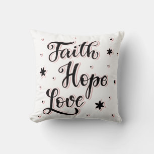Coussin Faith Hope Love Thlow